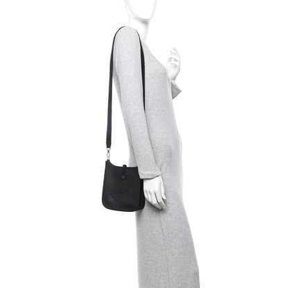 Hermes Taurillon Clemence Evelyne TPM Black 2 of 11