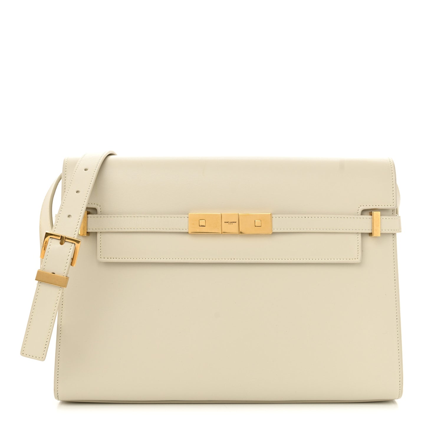 Smooth Calfskin Manhattan Shoulder Bag Crema Soft