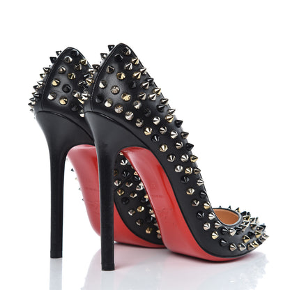 Christian Louboutin Kid Pigalle Spikes 120 Pumps 37 Black 4 of 11
