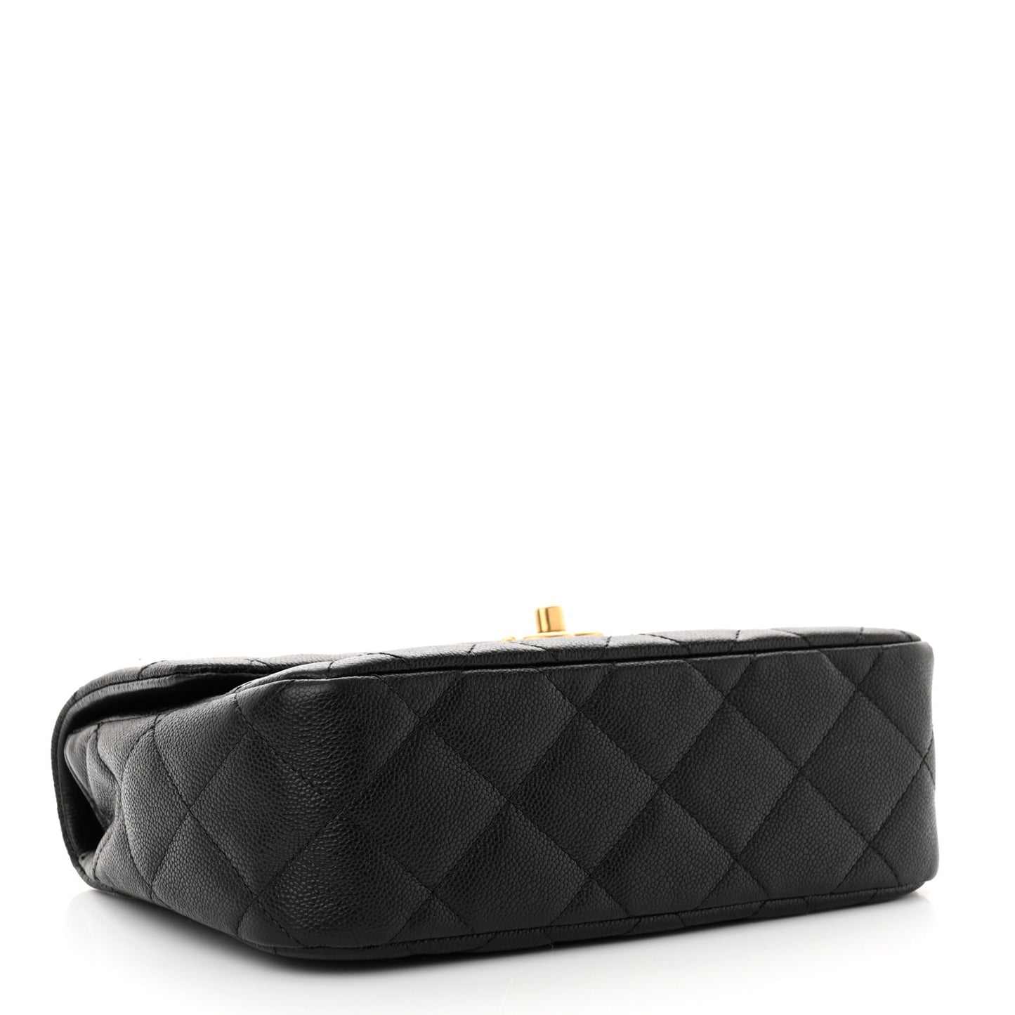 Caviar Quilted Sweetheart Flap Black