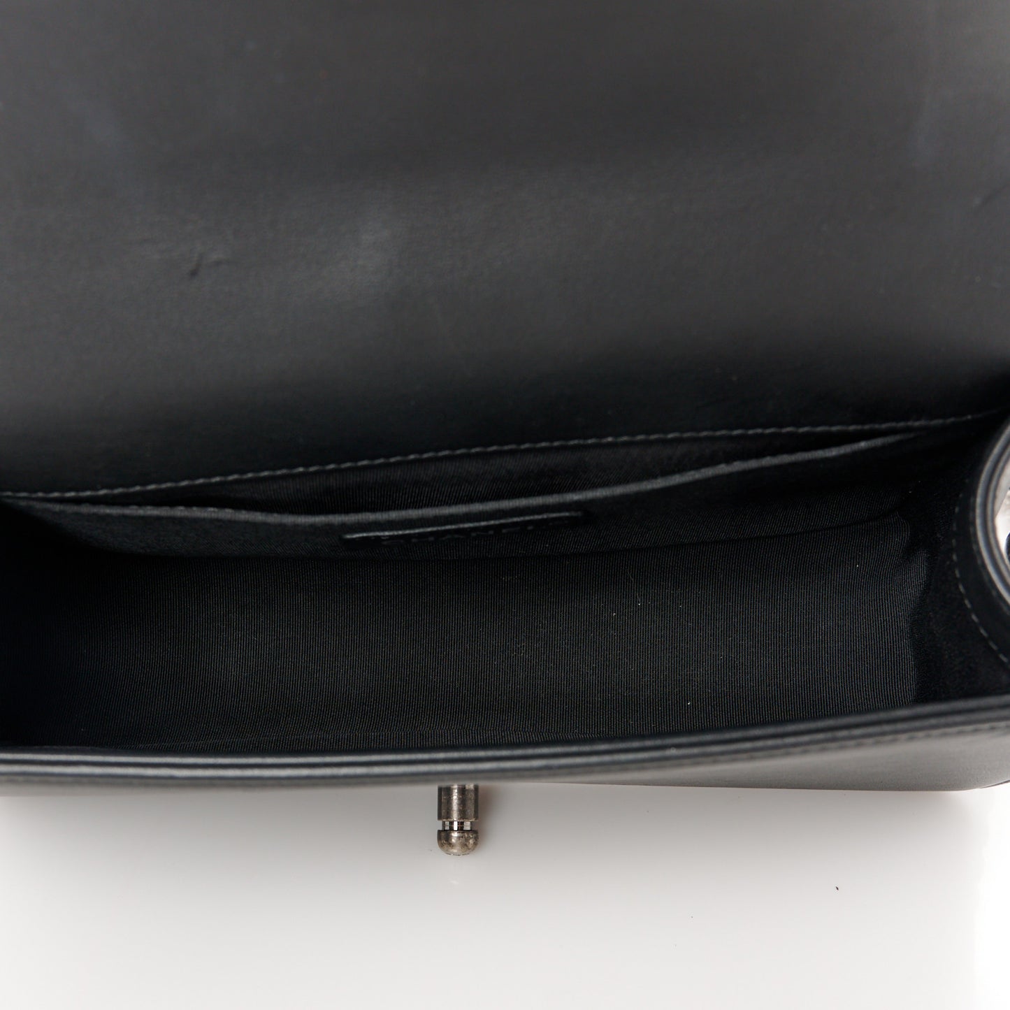 Calfskin Quilted Medium Boy Flap Black