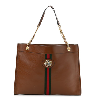 Gucci Calfskin Large Rajah Chain Tote Cuir 3 of 11