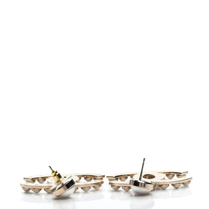 Chanel Pearl CC Drop Earrings Gold 3 of 5