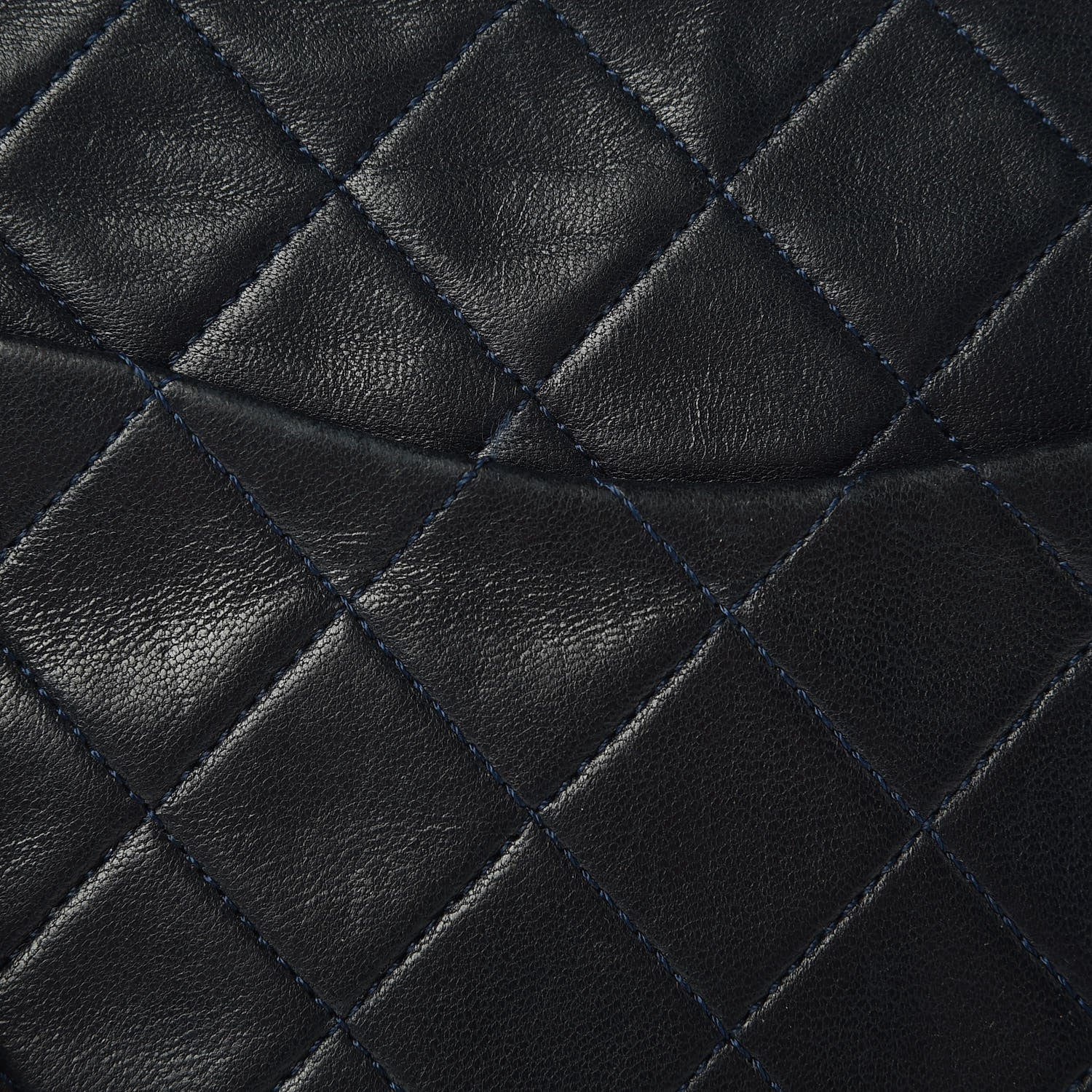 Chanel Lambskin Quilted Medium Double Flap Navy 13 of 15