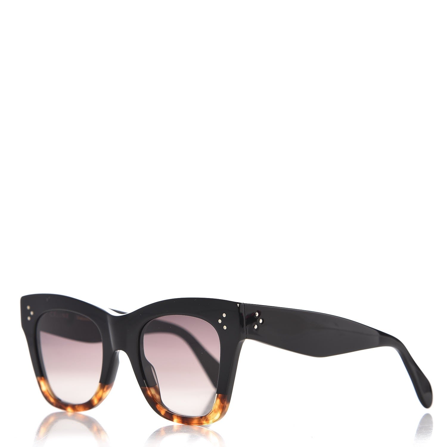 Celine Cat Eye Sunglasses CL40004I Black Havana Brown 1 of 7