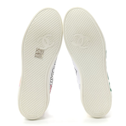 Chanel X PHARRELL WILLIAMS Calfskin Womens Sneakers 38.5 White 5 of 8