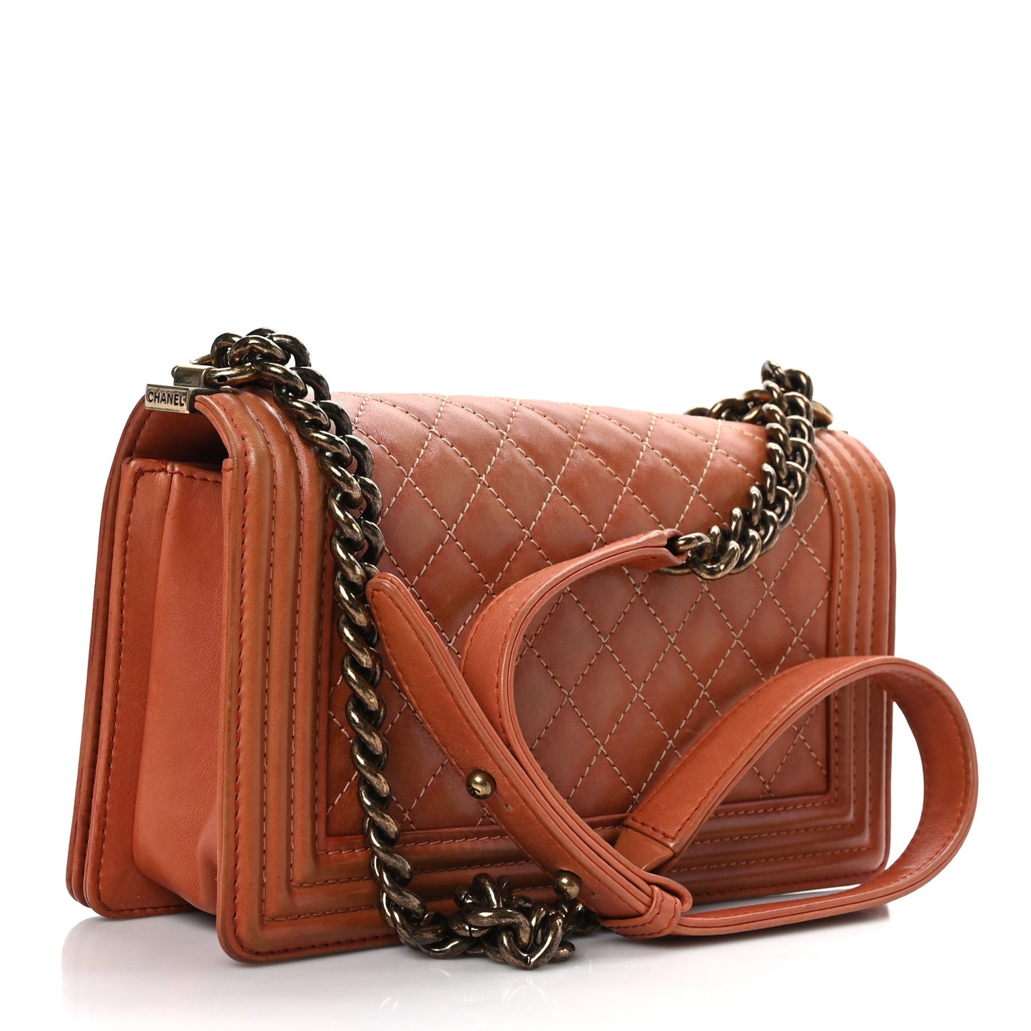 Calfskin Medium Boy Flap Brown