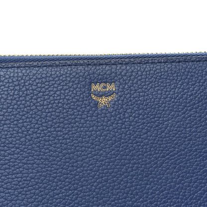 MCM Calfskin Fontanellas Park Avenue Milla Zip Around Wallet Navy Blue 7 of 10