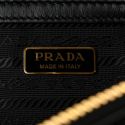 Prada Re-Nylon Vitello Small Top Handle Padlock Bag Black 6 of 9