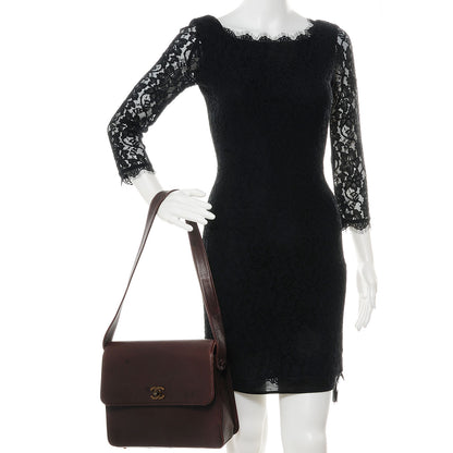 Chanel Calfskin Shoulder Bag Brown 2 of 11