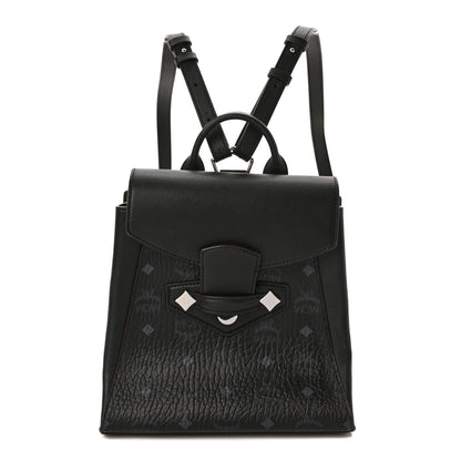 MCM Calfskin Ottoman Essential Visetos Small Backpack Black 1 of 8