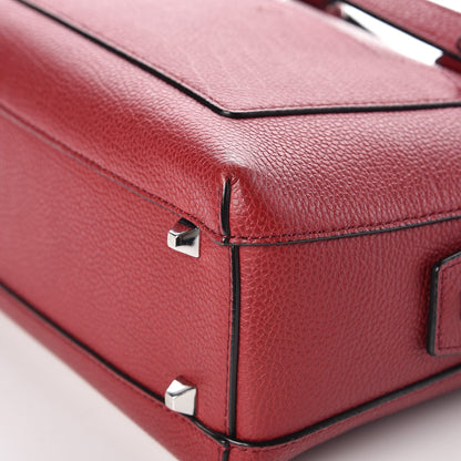 MCM Grained Calfskin Small Ella Boston Burgundy 12 of 17