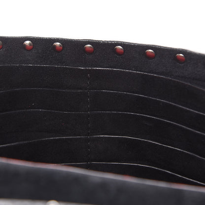 Valentino Garavani Craquele Nappa Rockstud Spike Wallet on Chain Black 11 of 12