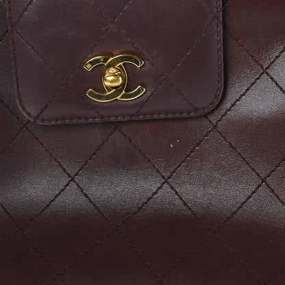 Chanel CHANE Lambskin Stitched Shoulder Bag Brown 8 of 16