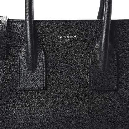 Saint Laurent Grained Calfskin Small Supple Sac De Jour Black 9 of 10