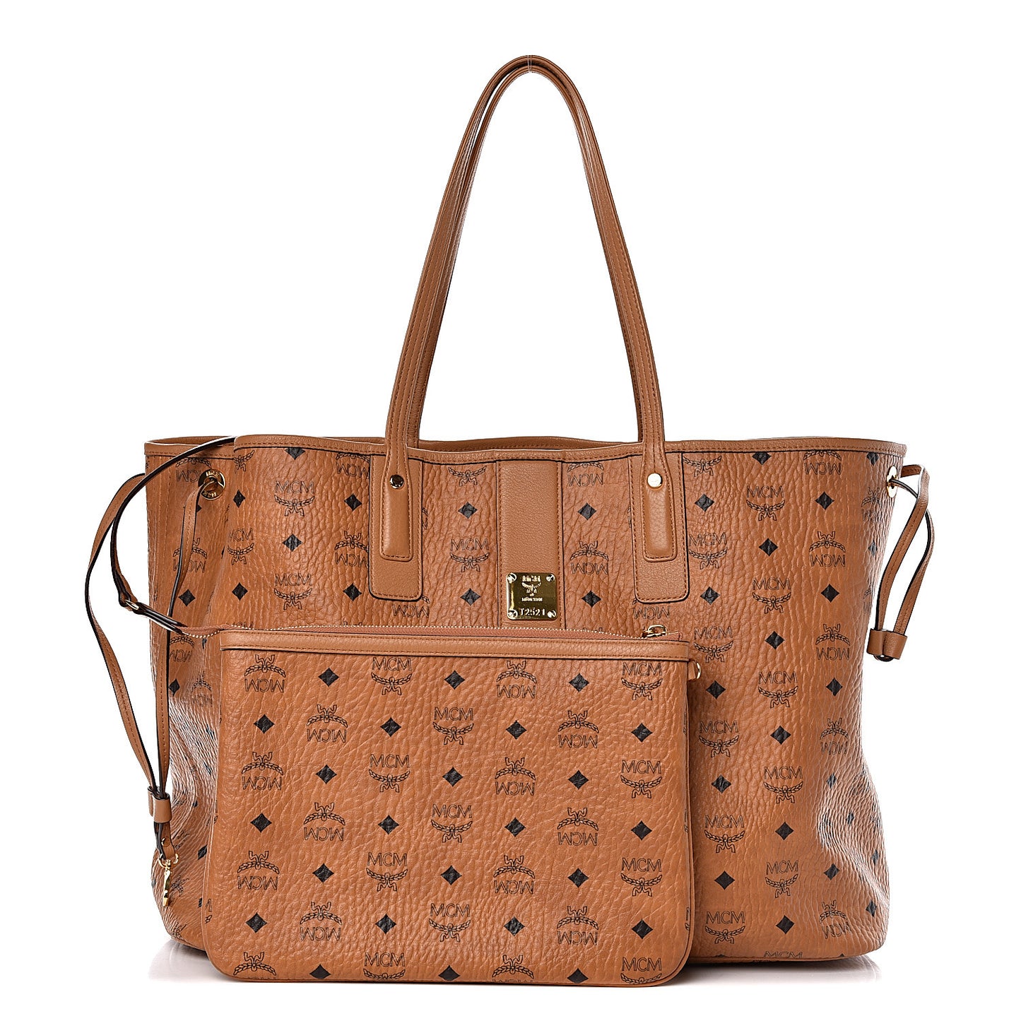 Visetos Large Liz Reversible Shopper Tote Cognac
