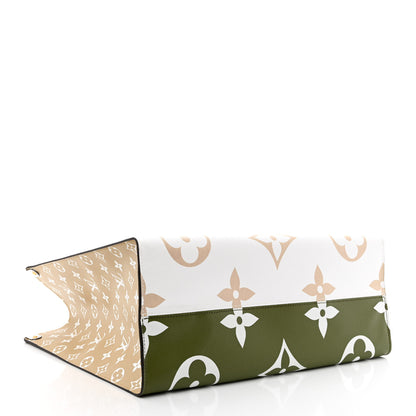 Louis Vuitton Monogram Giant Onthego GM Kaki Beige 4 of 10