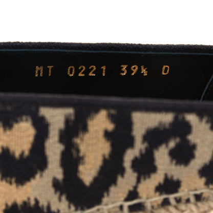 Christian Dior Cotton Embroidered Leopard Print Granville Espadrille 39.5 Natural 8 of 9