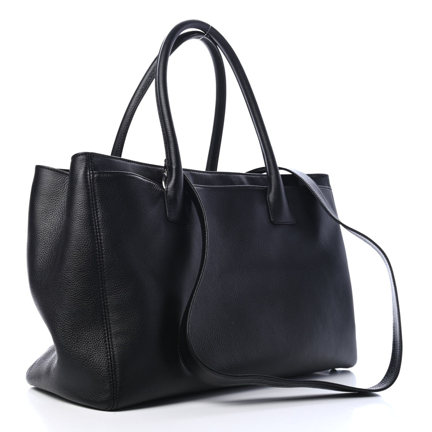 Chanel Calfskin Cerf Executive Shopper Tote Black 2 of 5
