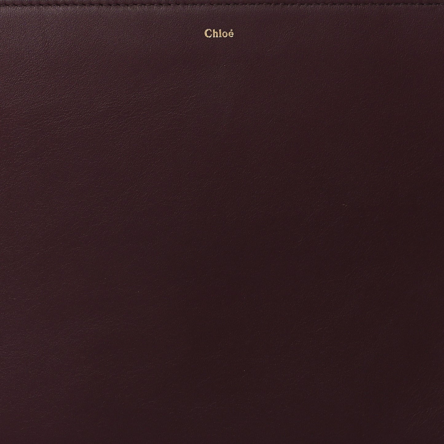 Calfskin Alphabet Flat Pouch Clutch Purple