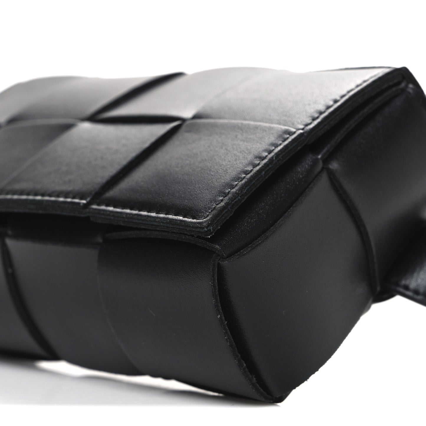 Nappa Maxi Intreccio The Belt Cassette Bag Black