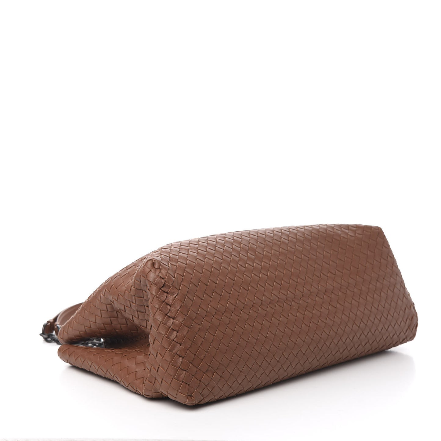 Nappa Intrecciato Large Classic Chain Strap Tote Noce