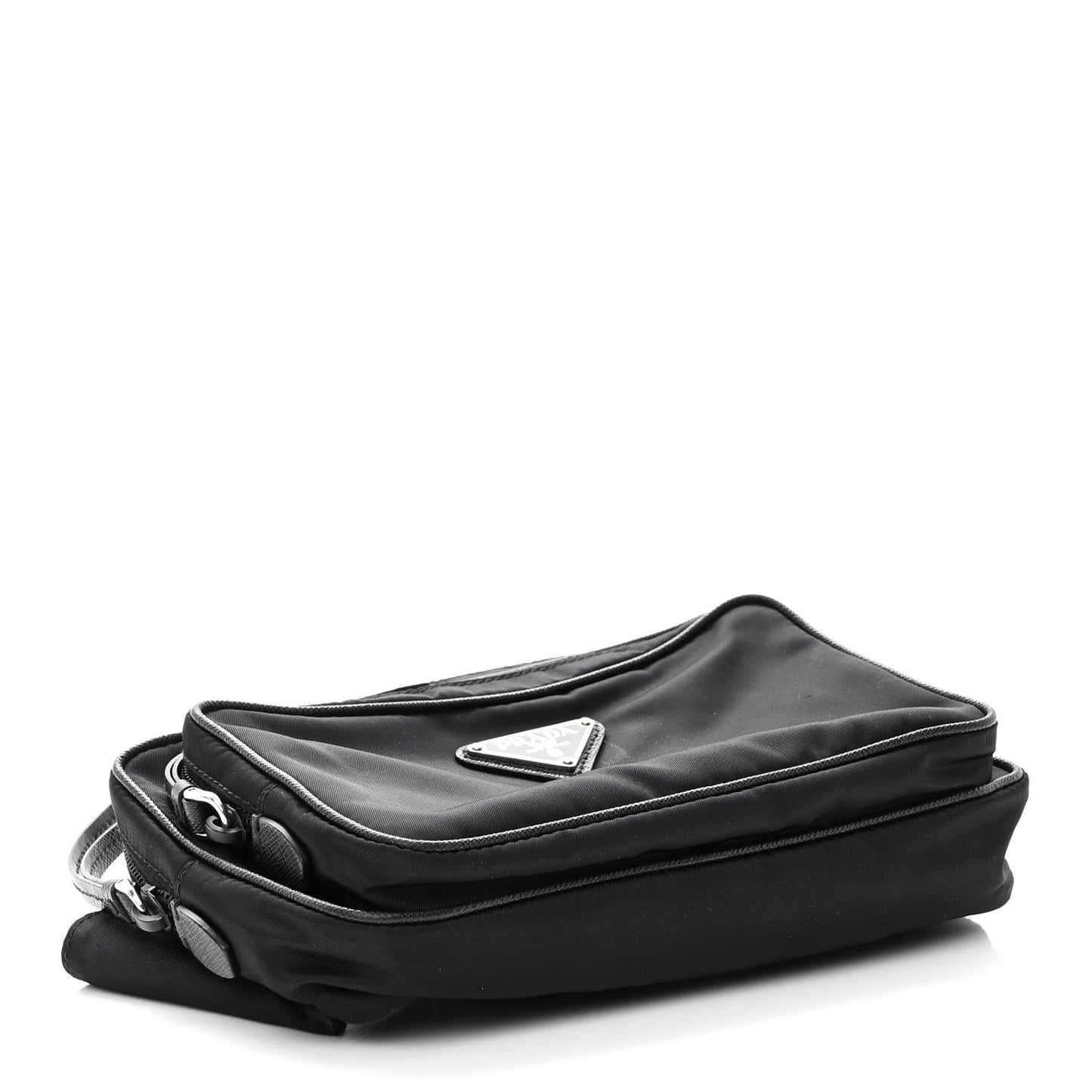 Re-Nylon Saffiano Belt Bag L Black