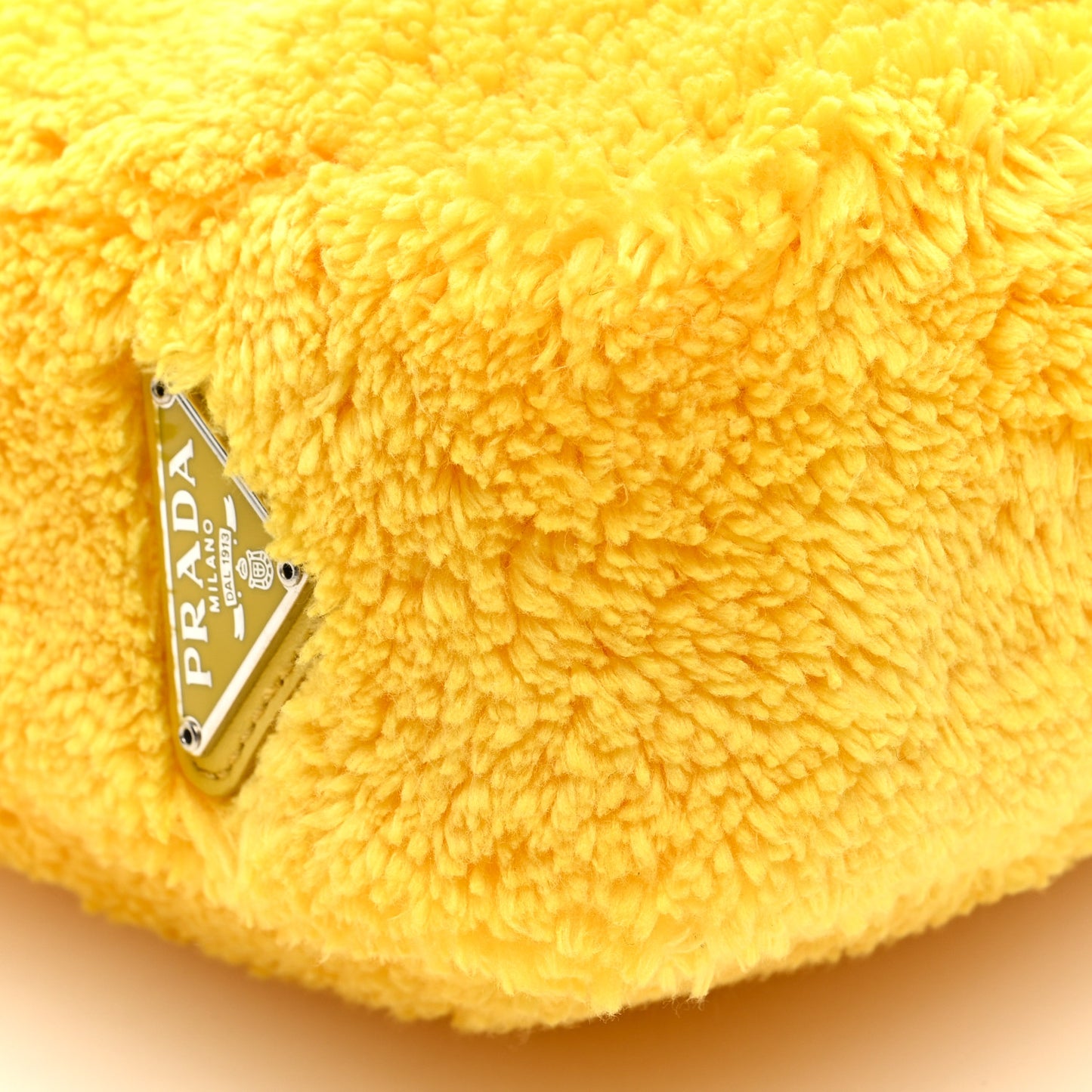 Terry Cloth Mini Re-Edition 2000 Bag Giallo Black