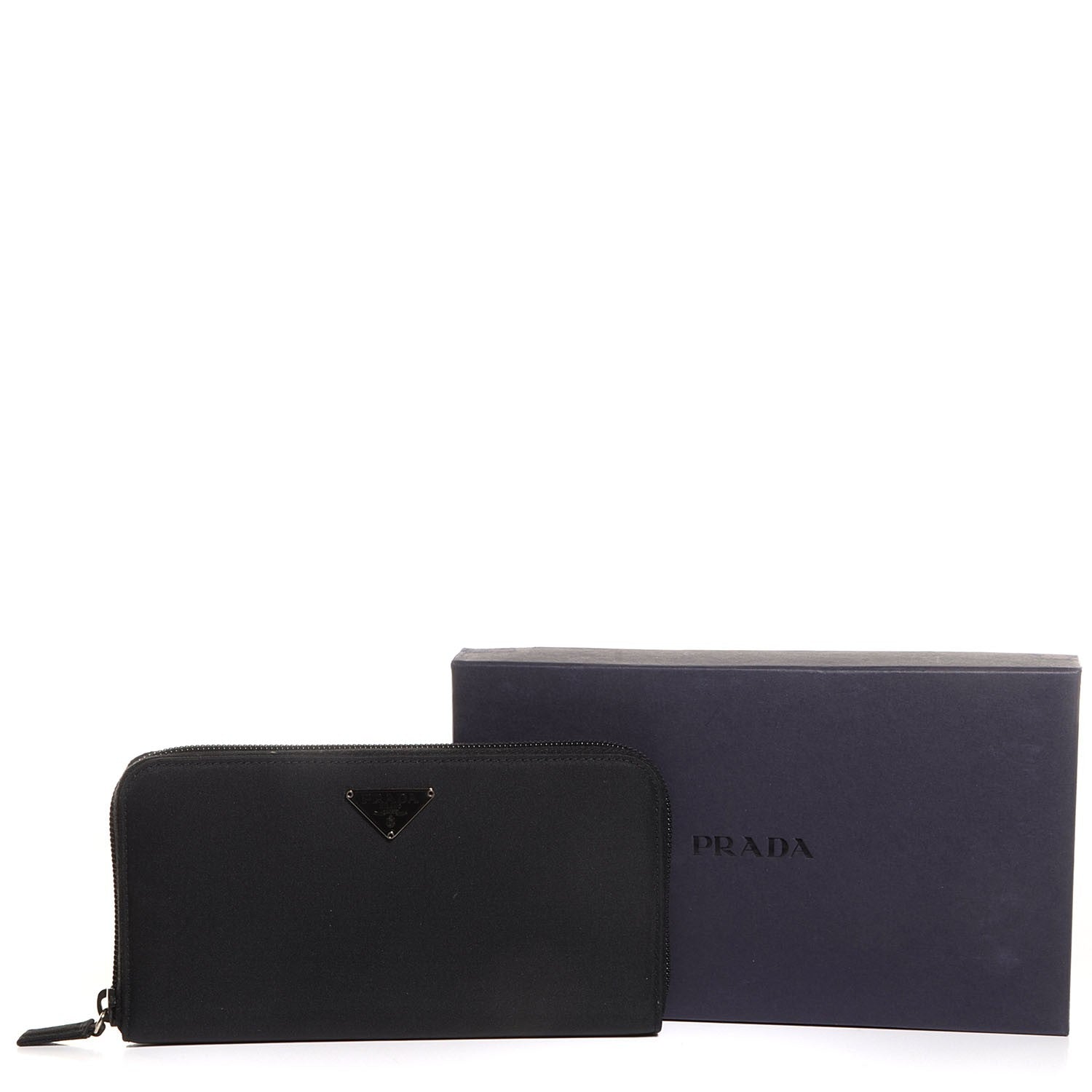 Prada Tessuto Nylon Zip Around Wallet Nero Black 5 of 9