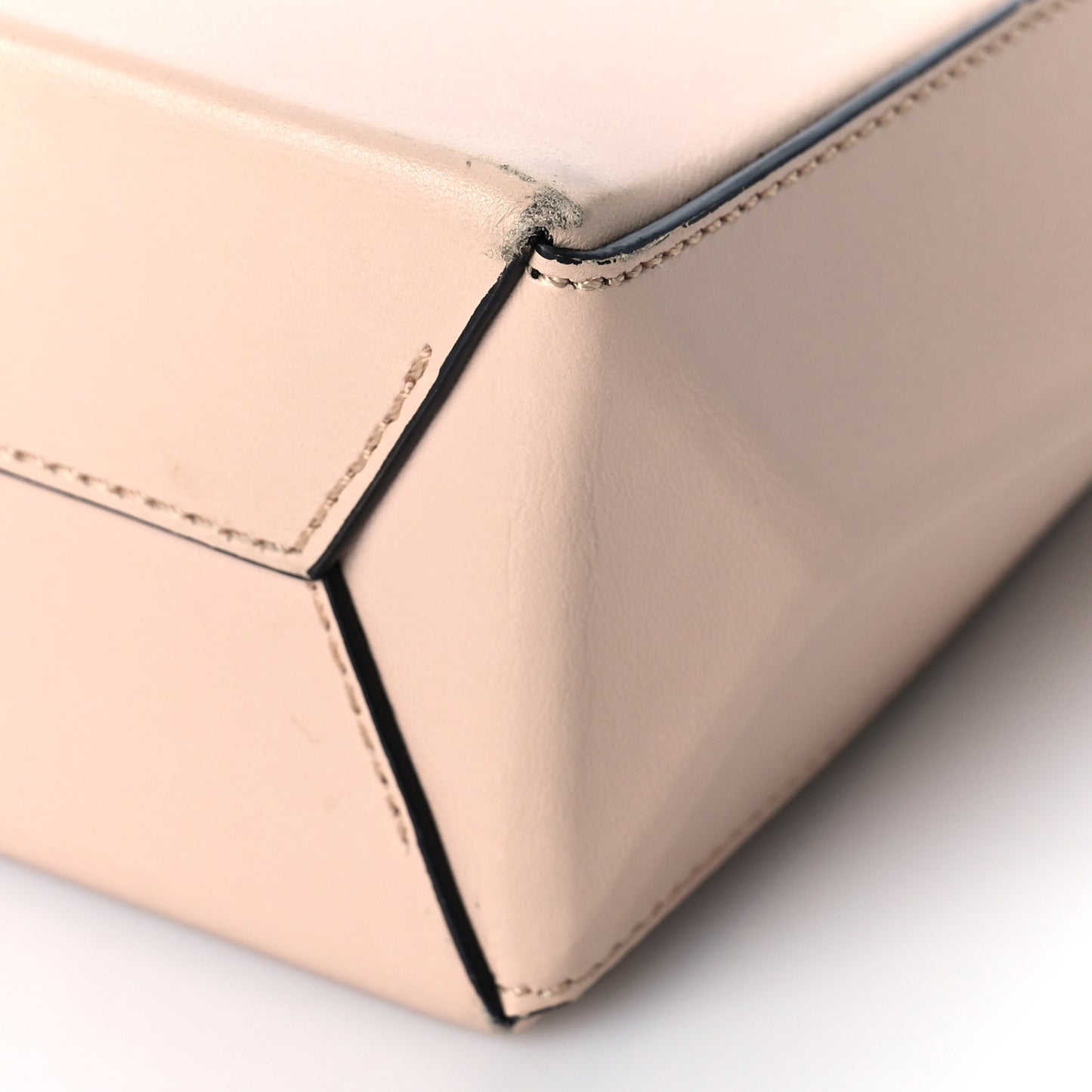 Vitello Fluffy Logo Small Shopping Bag Rosa Quarzo Black