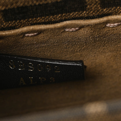 Fendi Fabric Jacquard Vitello Grace FF 1974 Logo Mini Sunshine Shopper Tobacco Moro Sand 7 of 10