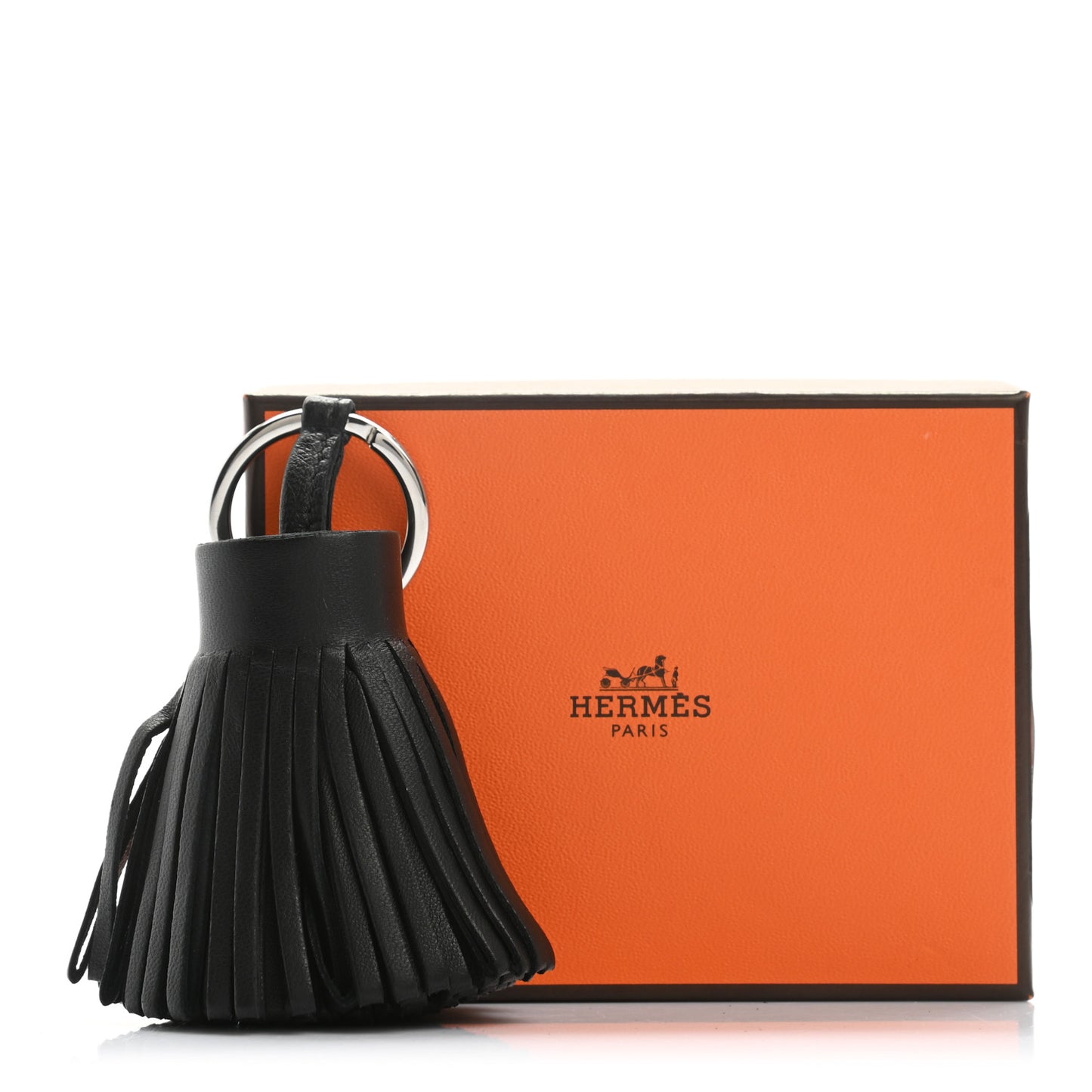 Lambskin Carmen Tassel Key Holder Black