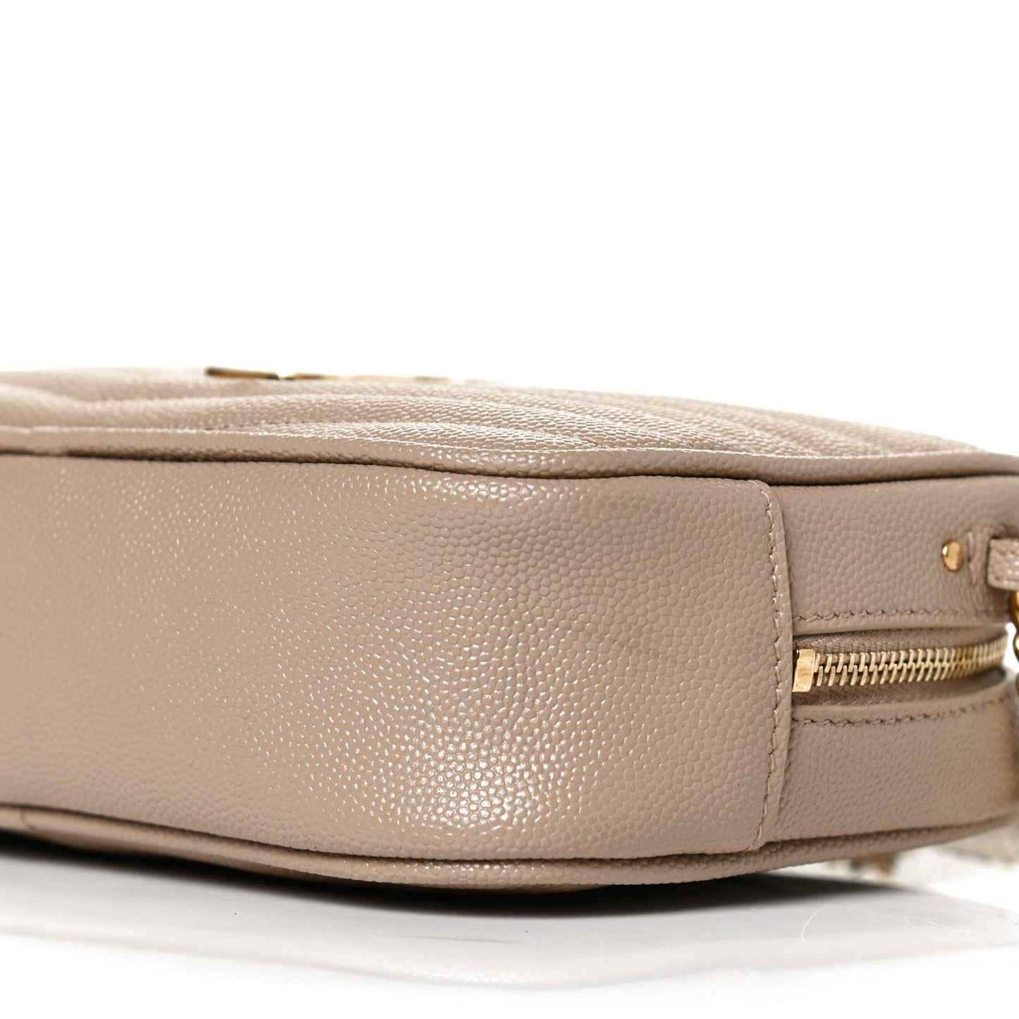 Grain De Poudre Matelasse Monogram Mini Lou Camera Bag Dark Beige