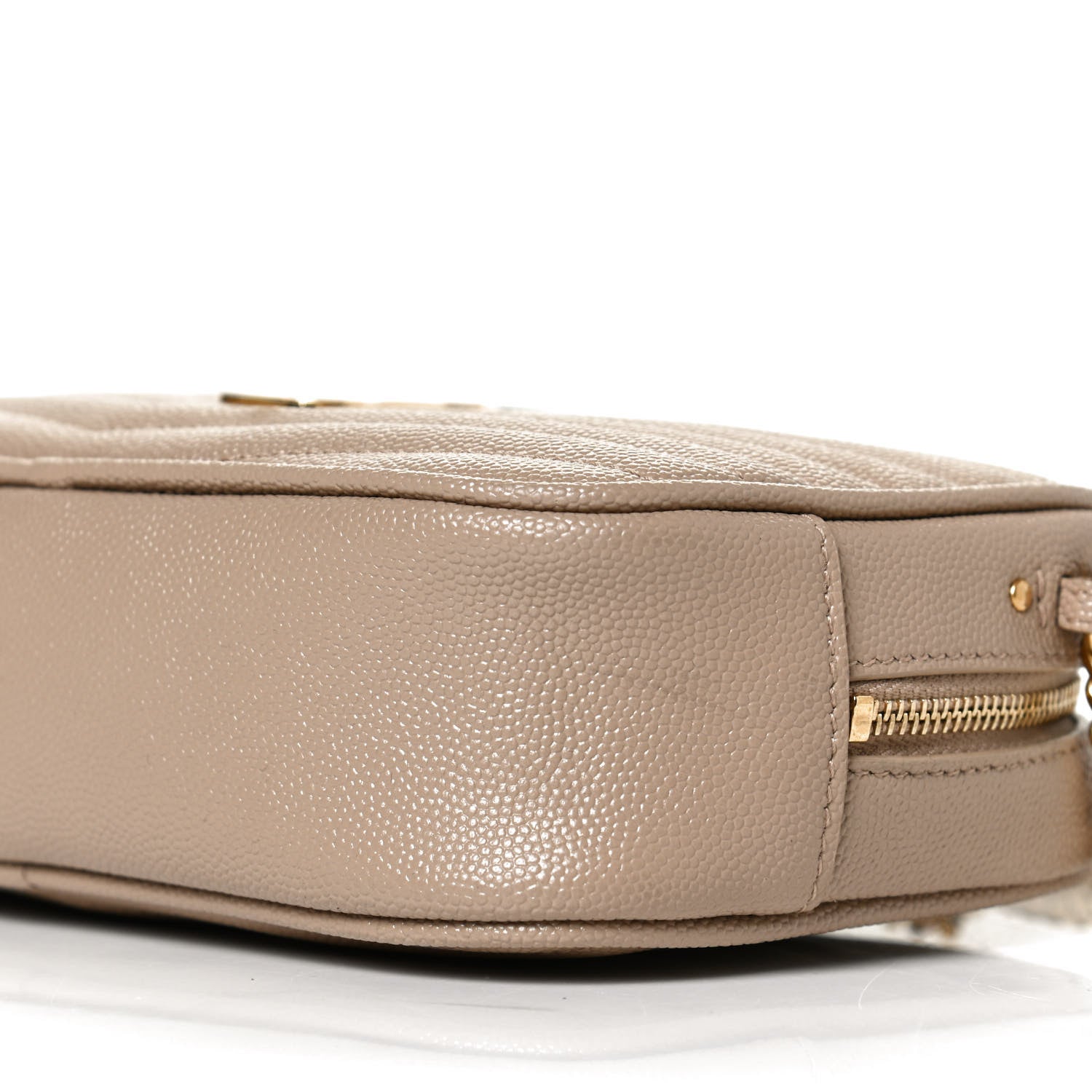 Saint Laurent Grain De Poudre Matelasse Monogram Mini Lou Camera Bag Dark Beige 10 of 14