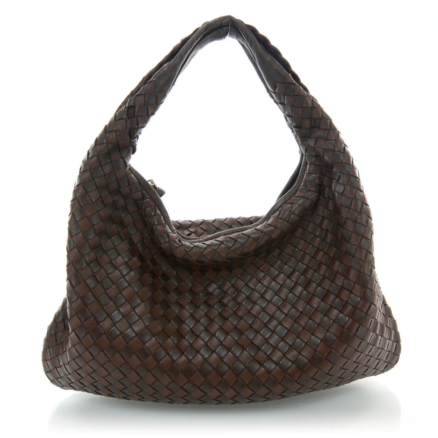 Nappa Intrecciato Medium Veneta Hobo Ebano
