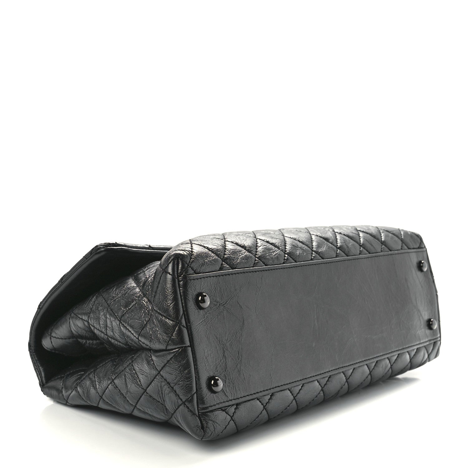 Chanel Aged Calfskin Quilted Medium Coco Handle Flap So Black 4 of 12