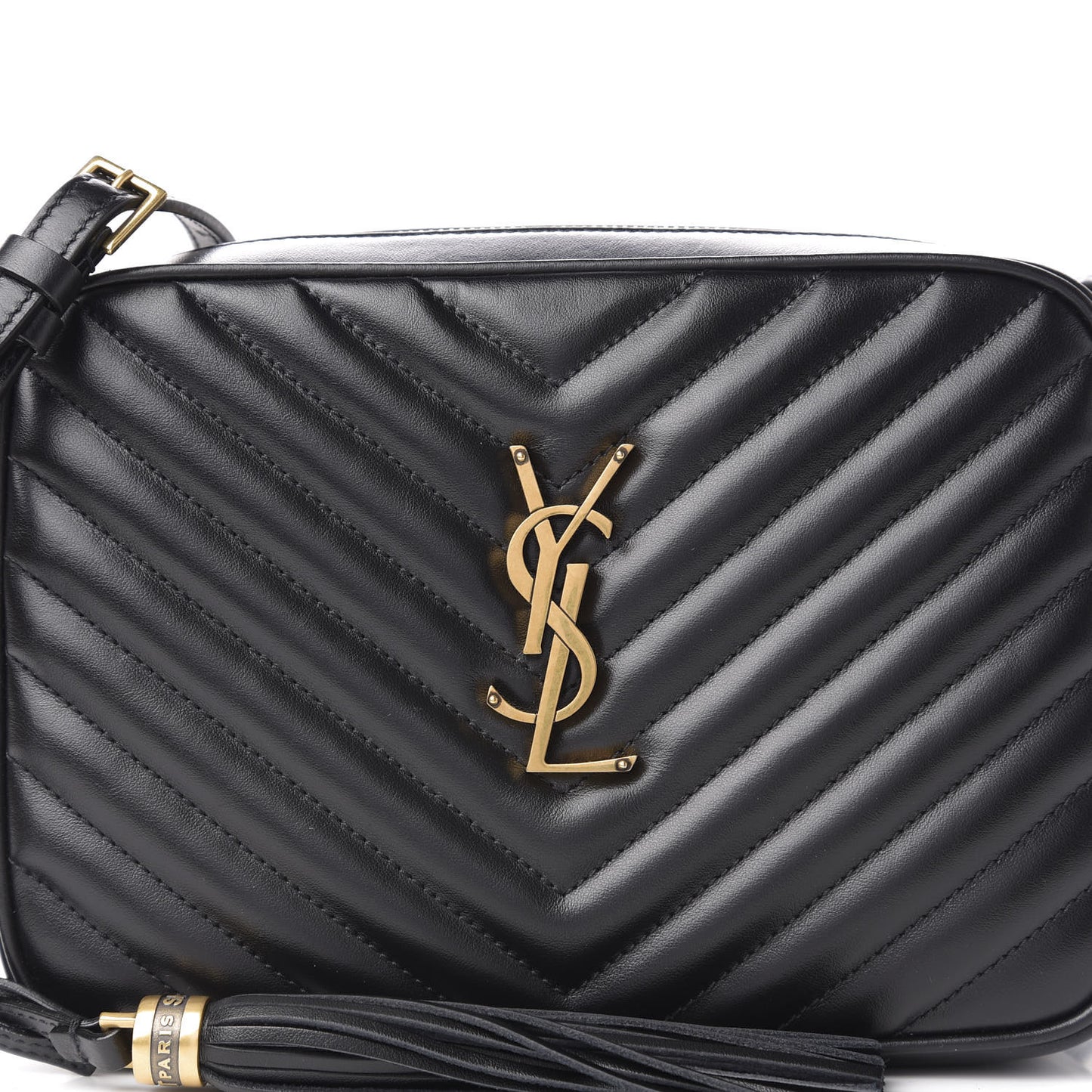 Calfskin Matelasse Monogram Lou Camera Bag Black
