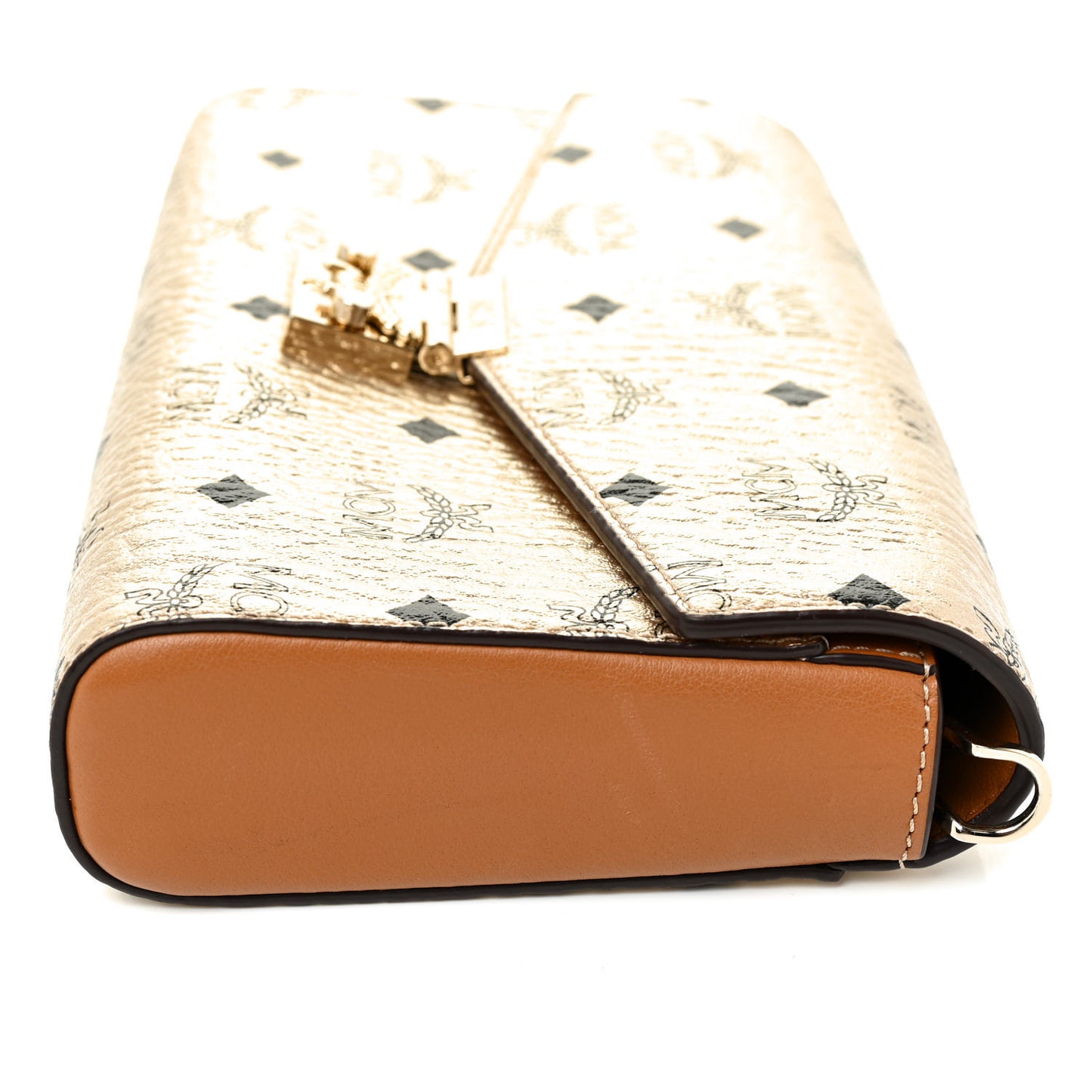 Metallic Visetos Medium Millie Crossbody Bag Berlin Gold