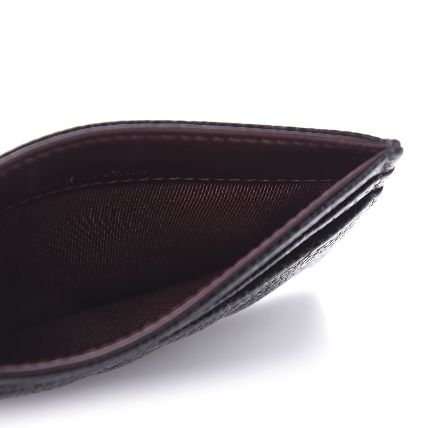 Caviar Quilted Card Holder Black