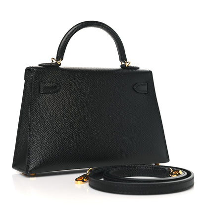 Hermes Epsom Mini Kelly Sellier 20 Black 3 of 11