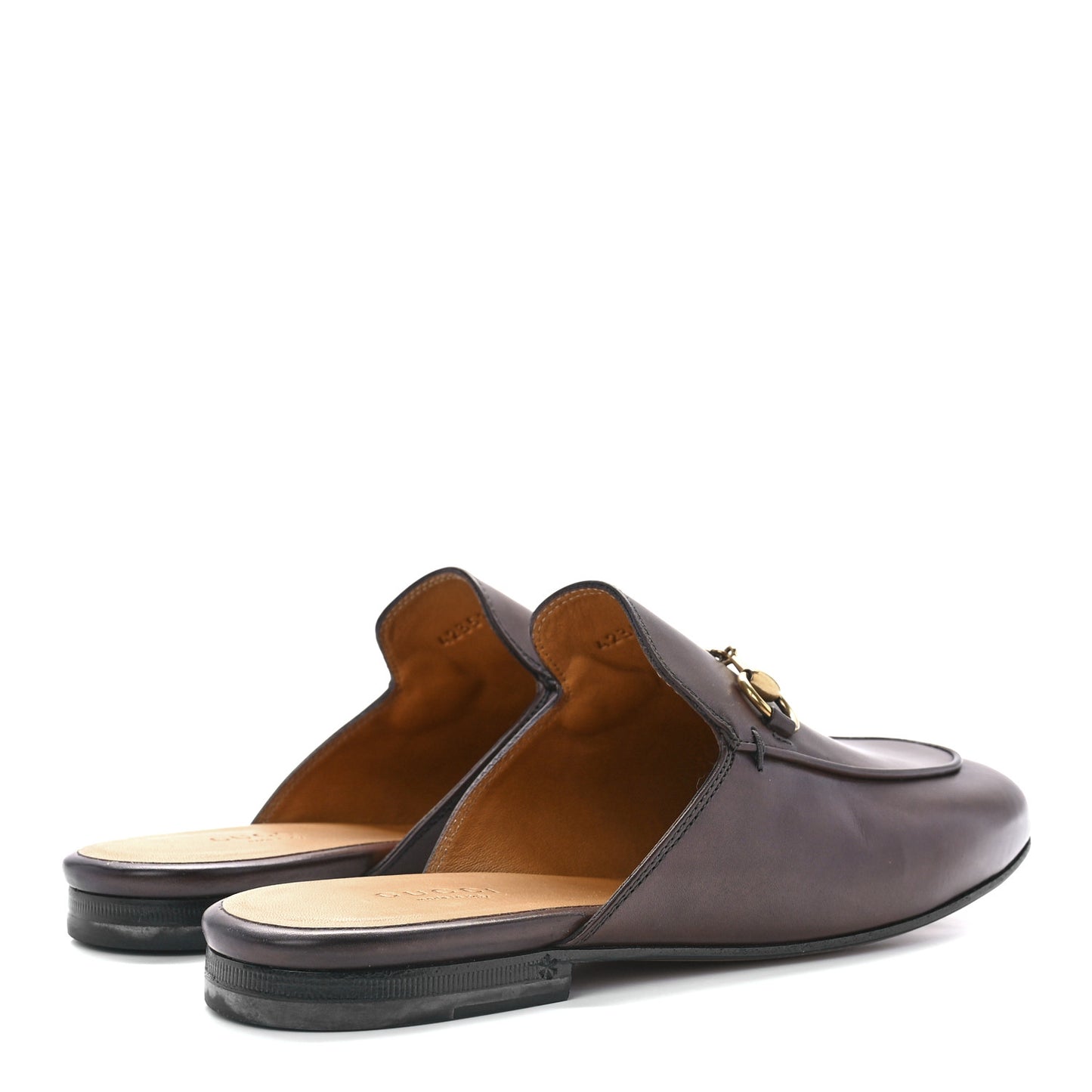 Calfskin Womens Princetown Slippers 38.5 Brown