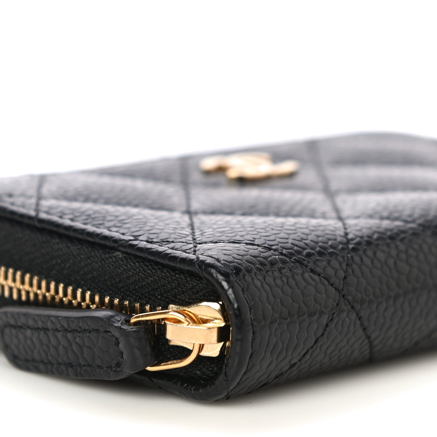 Chanel Caviar Quilted Zip Coin Purse Black 5 of 13