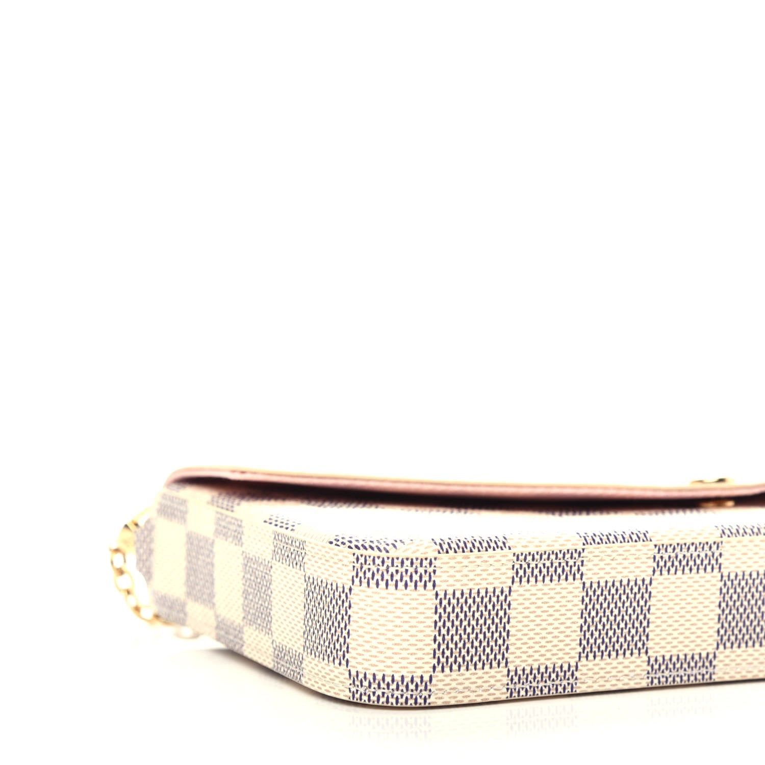 Louis Vuitton Damier Azur Pochette Felicie Chain Wallet Rose Ballerine 8 of 10