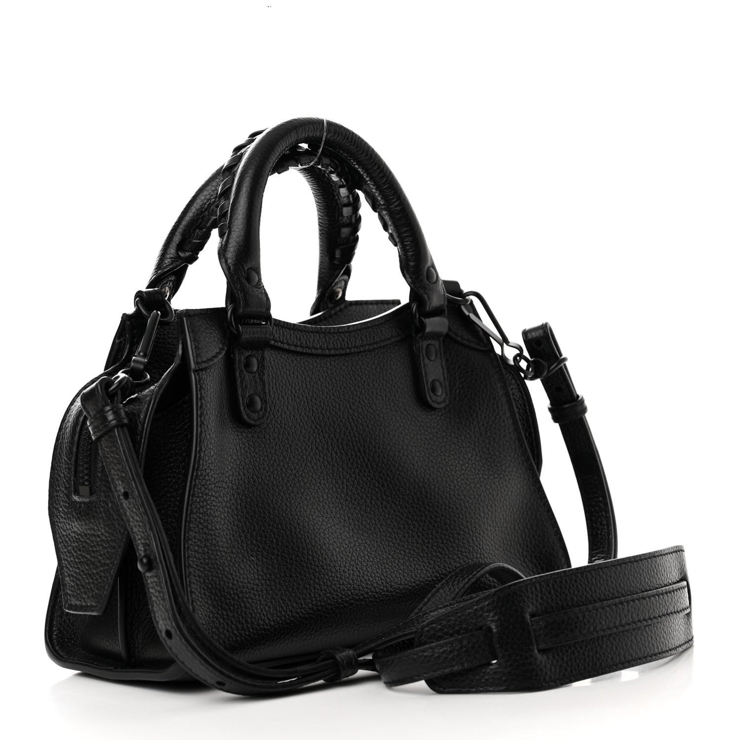 Grained Calfskin Neo Classic Black Hardware Mini City Black