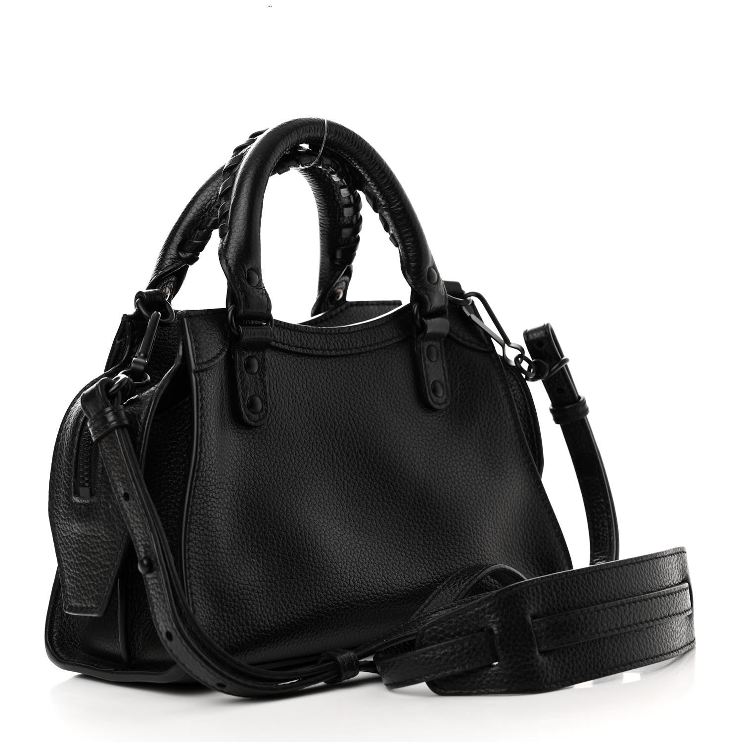 Balenciaga Grained Calfskin Neo Classic Black Hardware Mini City Black 3 of 10