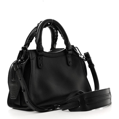 Balenciaga Grained Calfskin Neo Classic Black Hardware Mini City Black 3 of 10