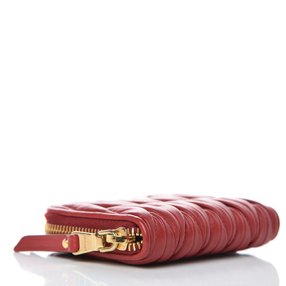 Miu Miu Nappa Matelasse Lux Coin Purse Fuoco 4 of 7