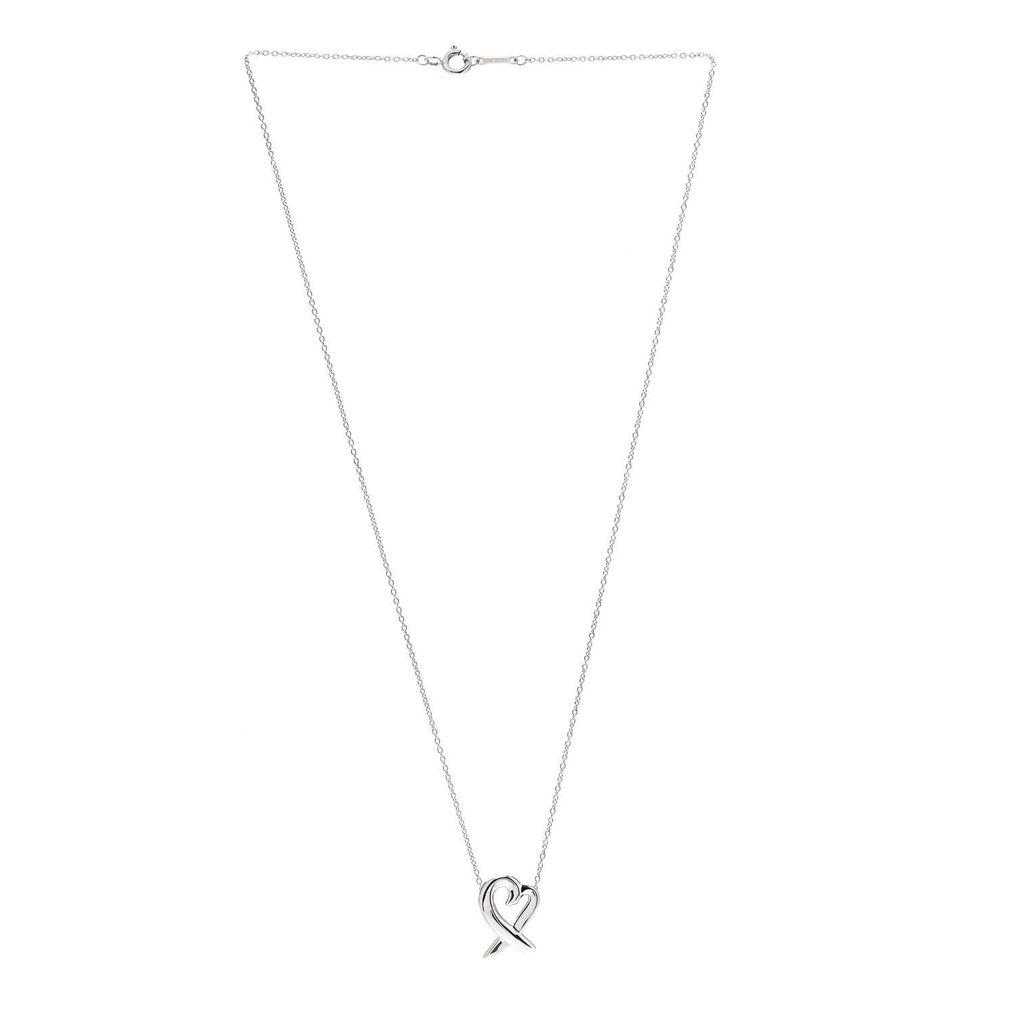 Sterling Silver Small Paloma Picasso Loving Heart Pendant Necklace