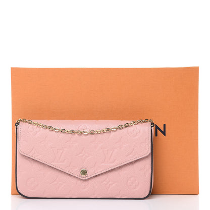 Louis Vuitton Empreinte Pochette Felicie Chain Wallet Rose Poudre 13 of 13