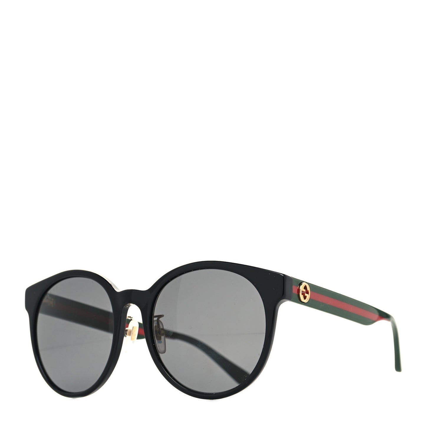Acetate GG Web Round Eye Sunglasses GG0416SK Black
